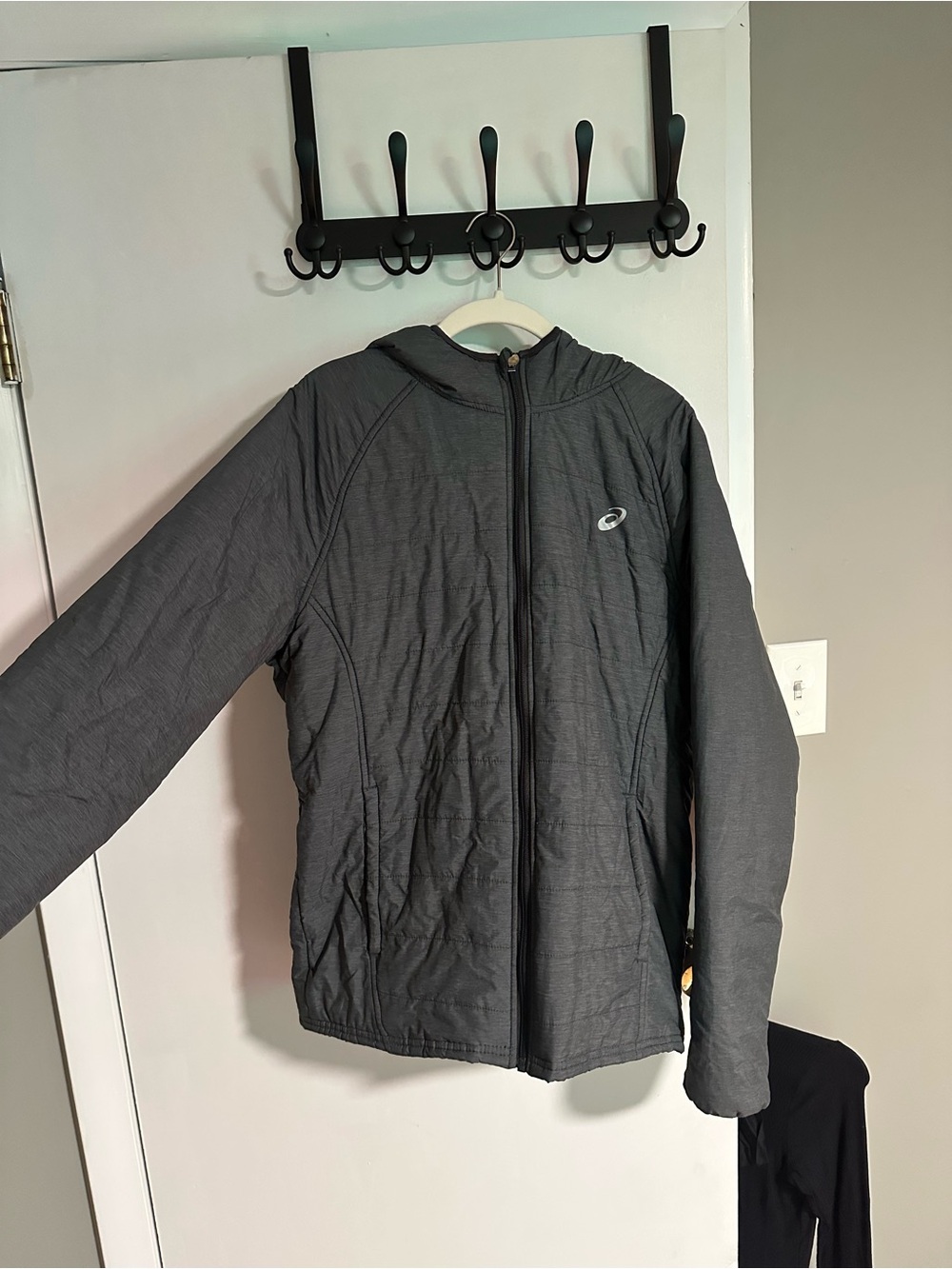 Asics Women's Dark Gray Performance Hooded Jacket